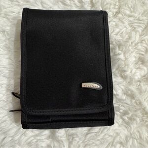 TRAVELON Black Mini Crossbody Wallet